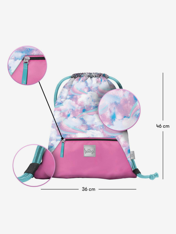 BAAGL  Modrá taška s vreckom Baagl Nebe