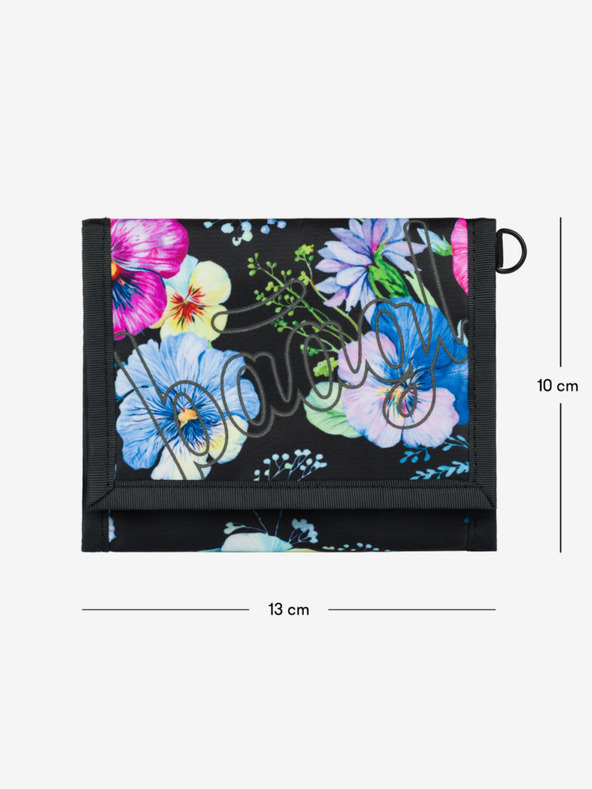 BAAGL  Čierna peňaženka Baagl Flowers