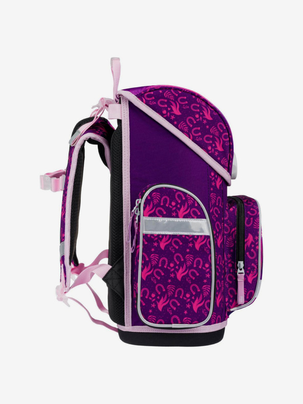 BAAGL  Fialová školská súprava Ergo - aktovka, penál, taška Baagl Horse