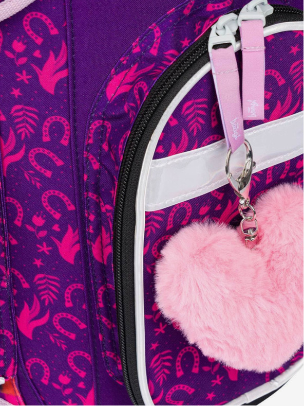 BAAGL  Fialová školská súprava Ergo - aktovka, penál, taška Baagl Horse