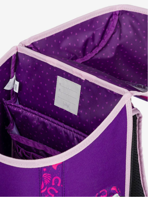 BAAGL  Fialová školská súprava Ergo - aktovka, penál, taška Baagl Horse