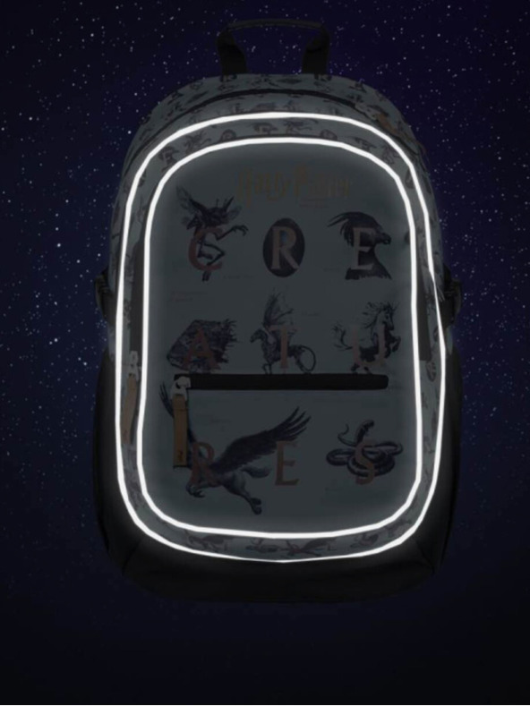 BAAGL  Modrý školský batoh Baagl Jadro Harry Potter Fantastické zvery