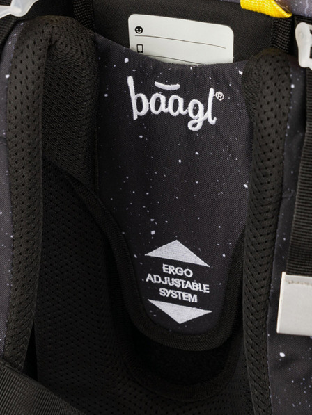 BAAGL  Čierna školská taška Ergo Baagl Batman Storm