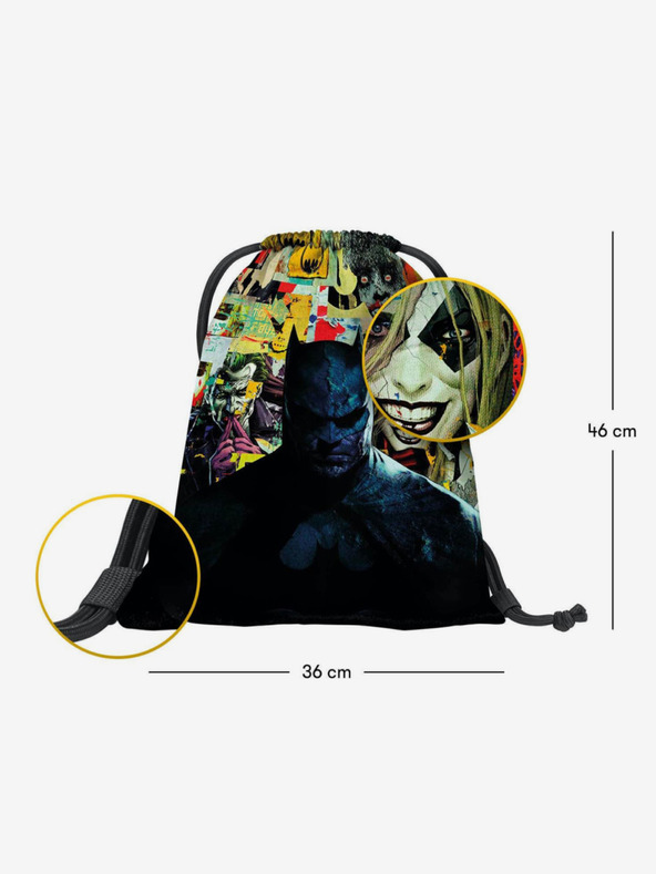 BAAGL  Čierna taška Baagl Skate Batman Comics