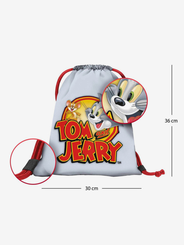 BAAGL  Sivá taška pre predškolákov Baagl Tom & Jerry
