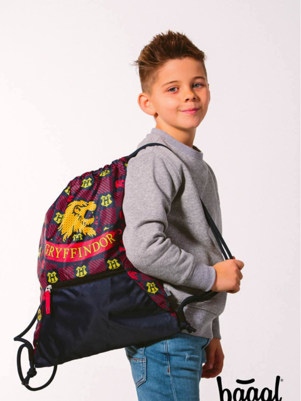 BAAGL  Červeno-modrá školská súprava - aktovka, peračník, taška Baagl Zippy Harry Potter Nebelvír