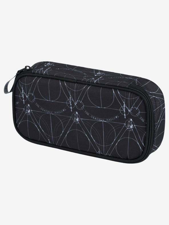 BAAGL  Čierna školská súprava - batoh, puzdro, taška Baagl Skate Harry Potter Dary smrti