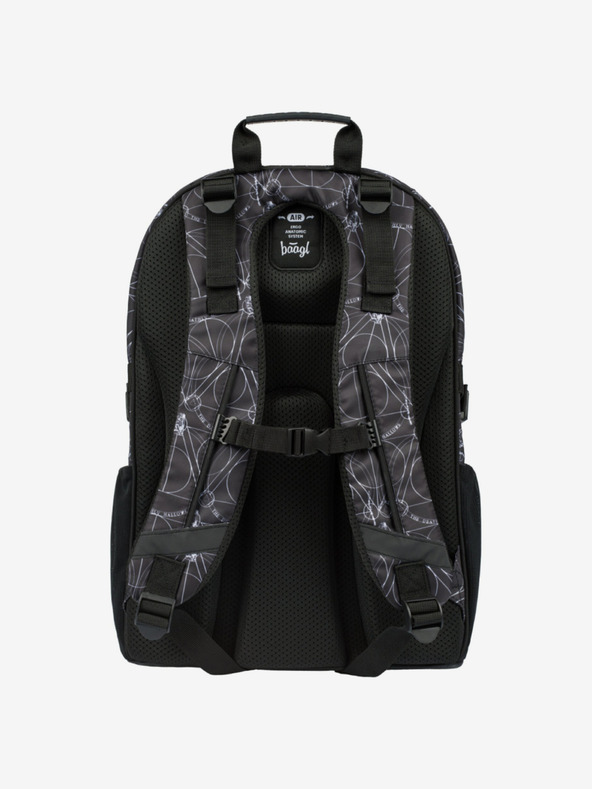 BAAGL  Čierna školská súprava - batoh, puzdro, taška Baagl Skate Harry Potter Dary smrti