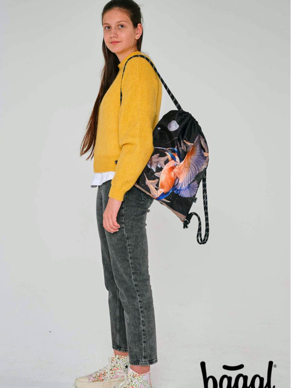 BAAGL  Čierna taška Baagl eARTh - Kingfisher od Caer8th