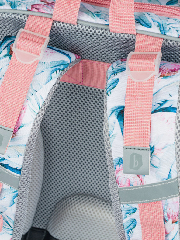 BAAGL  Biela školská taška Baagl Shelly Mýval