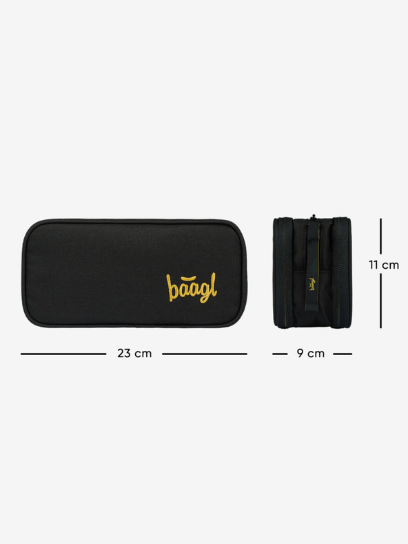 BAAGL  Čierny študentský penál Baagl Big Black