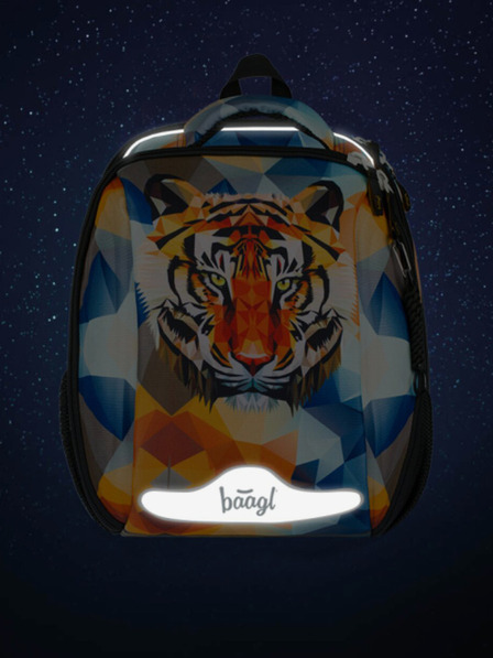 BAAGL  Oranžová školská aktovka Baagl Shelly Tiger