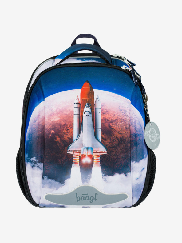 BAAGL  Modrá školská aktovka Baagl Shelly Space Shuttle