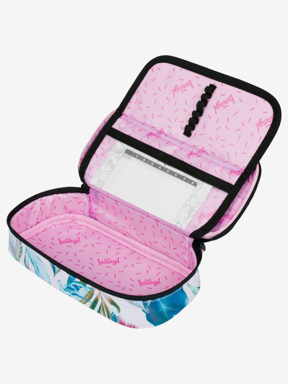 BAAGL  Fialový školský peračník Baagl Skate Leafs