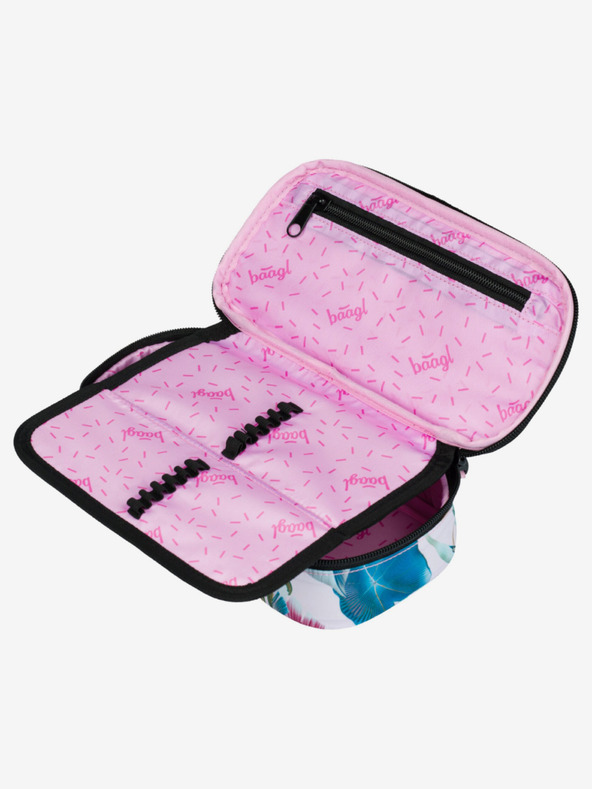 BAAGL  Fialový školský peračník Baagl Skate Leafs