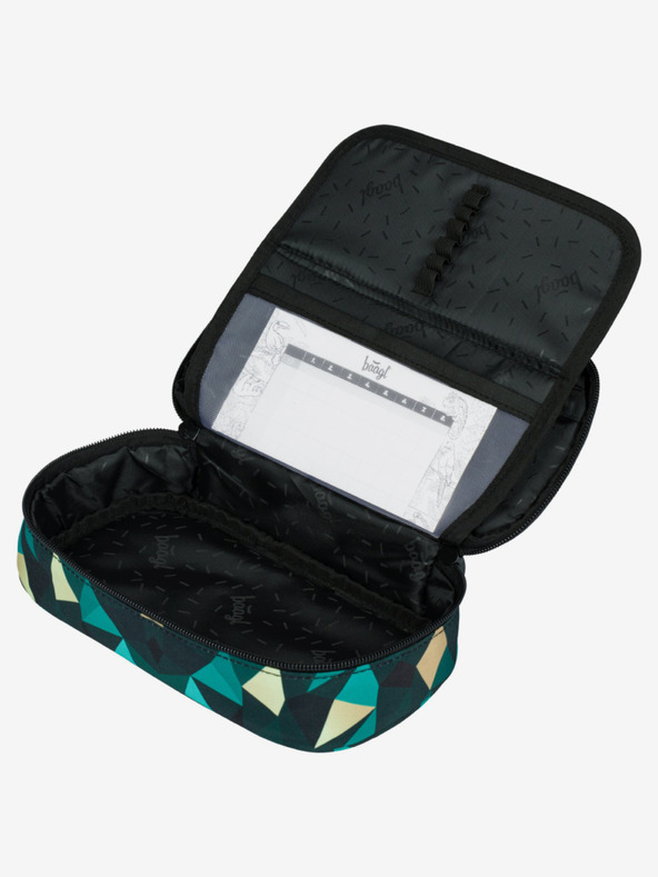 BAAGL  Zelený školský peračník Baagl Skate Polygon