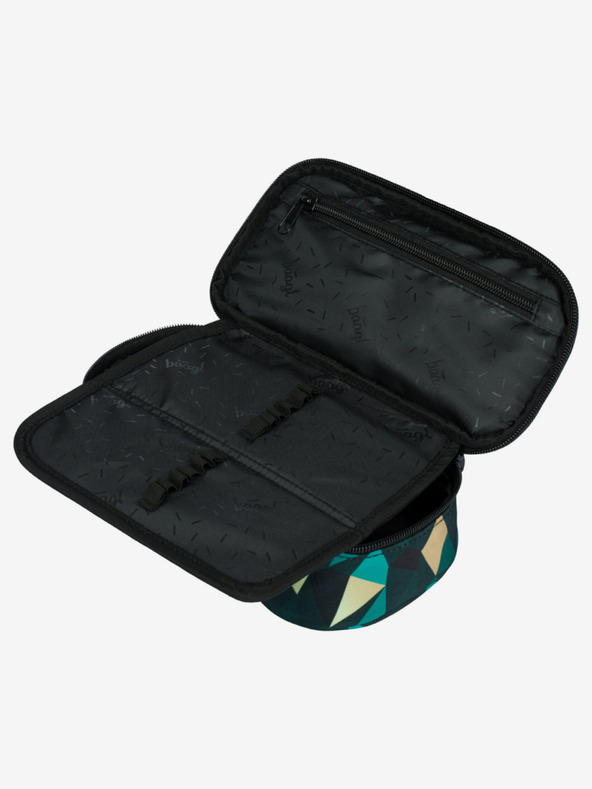 BAAGL  Zelený školský peračník Baagl Skate Polygon