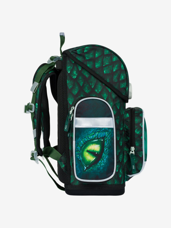 BAAGL  Zelená školská taška Ergo Baagl Drak