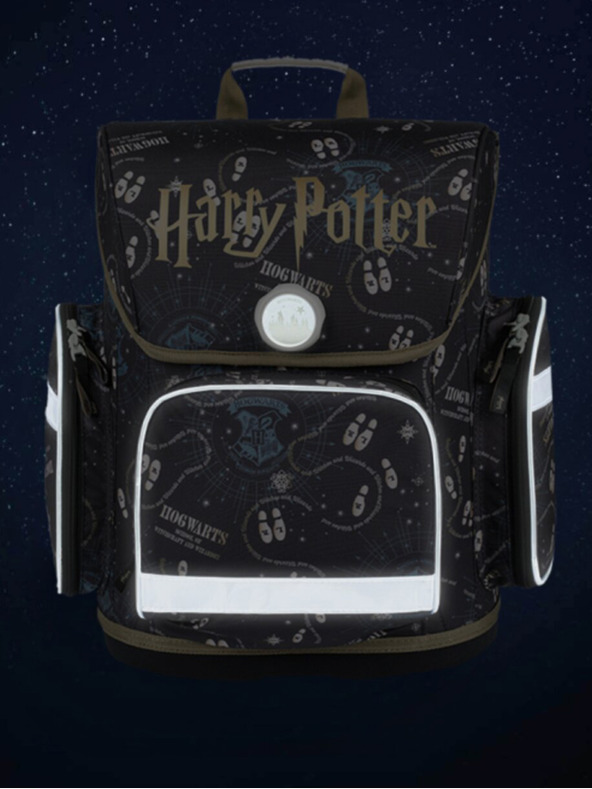 BAAGL  Modrá školská aktovka Ergo Baagl Harry Potter Záškodnícky Plán