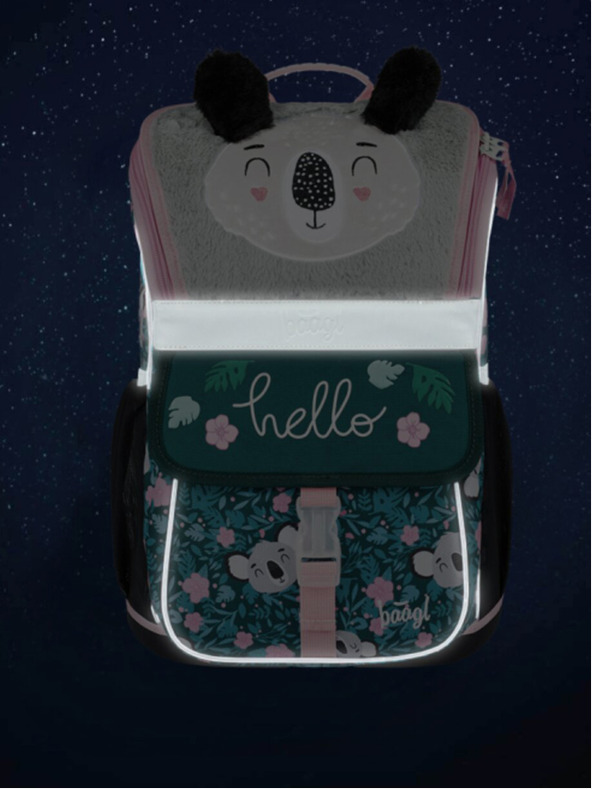 BAAGL  Zelená školská taška Zippy Baagl Baby Koala