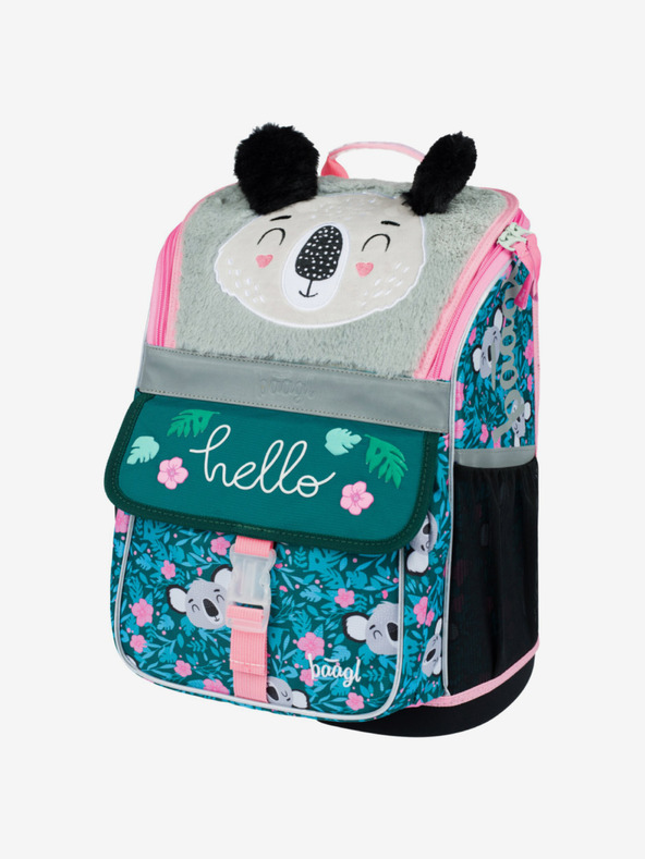 BAAGL  Zelená školská taška Zippy Baagl Baby Koala