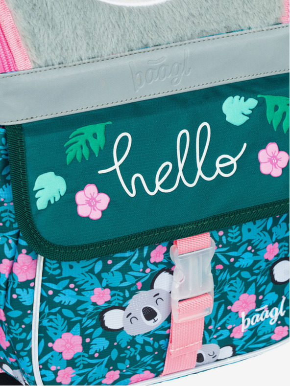 BAAGL  Zelená školská taška Zippy Baagl Baby Koala