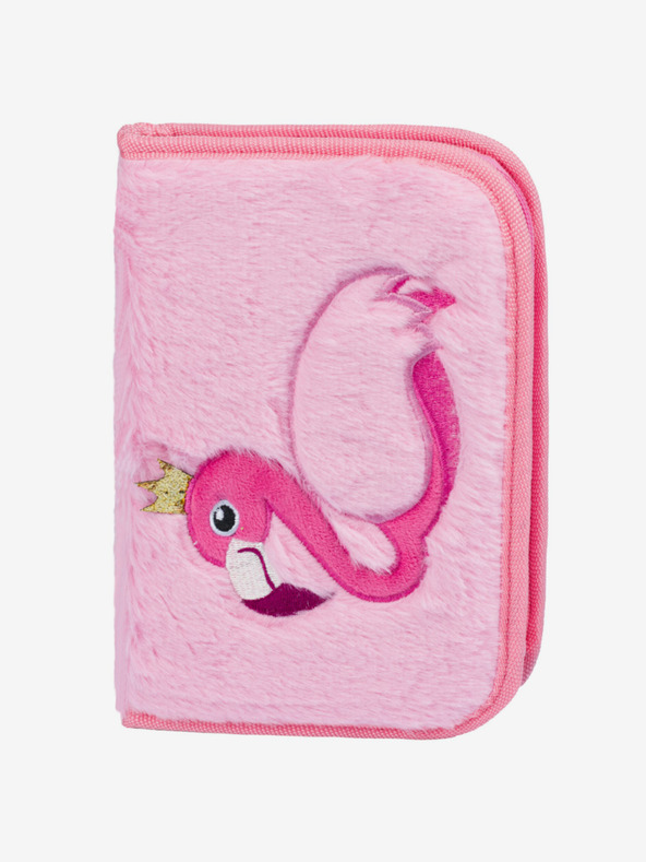 BAAGL  Ružový školský jednoposchodový peračník Baagl Flamingo
