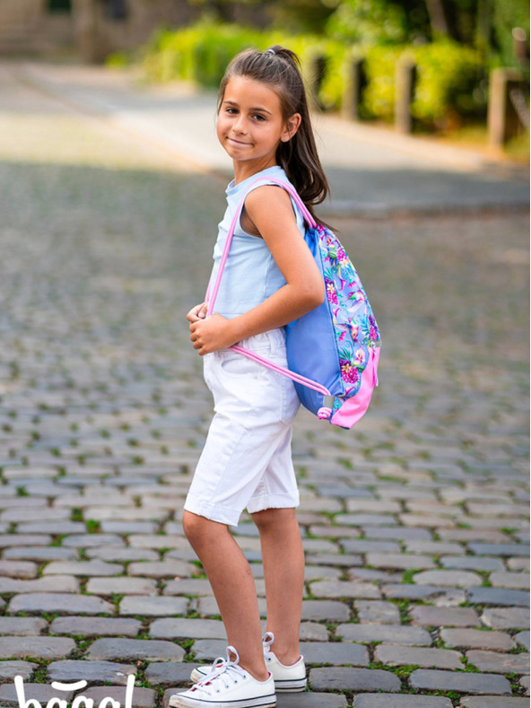 BAAGL  Fialový vak s vreckom Baagl Kolibrík
