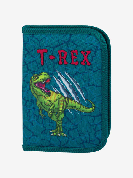 BAAGL  Zelený školský peračník Baagl T-Rex