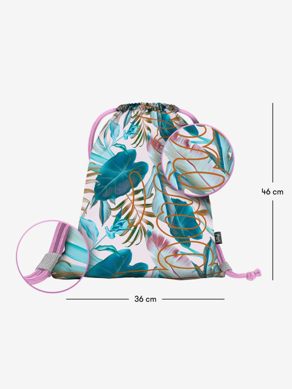 BAAGL  Fialová taška Baagl Skate Leafs