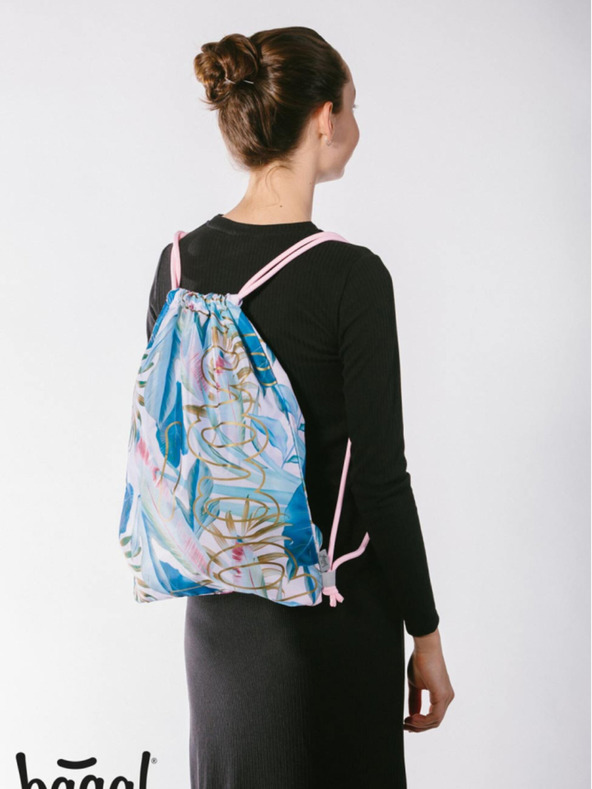 BAAGL  Fialová taška Baagl Skate Leafs