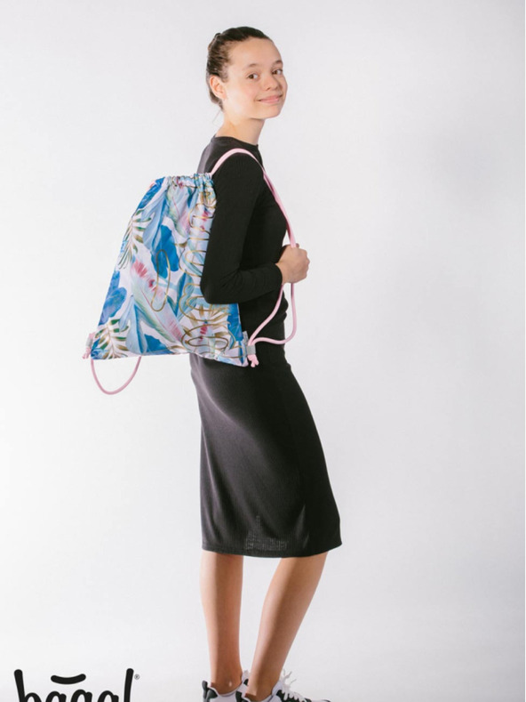 BAAGL  Fialová taška Baagl Skate Leafs