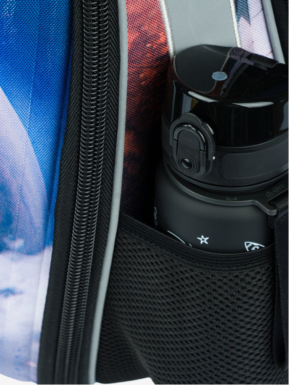 BAAGL  Modrý školský set - aktovka, peračník, taška Baagl Shelly Space Shuttle