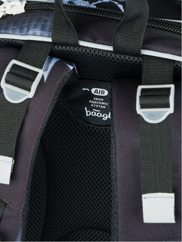 BAAGL  Čierna školská súprava - aktovka, peračník, taška Baagl Shelly Batman Dark City