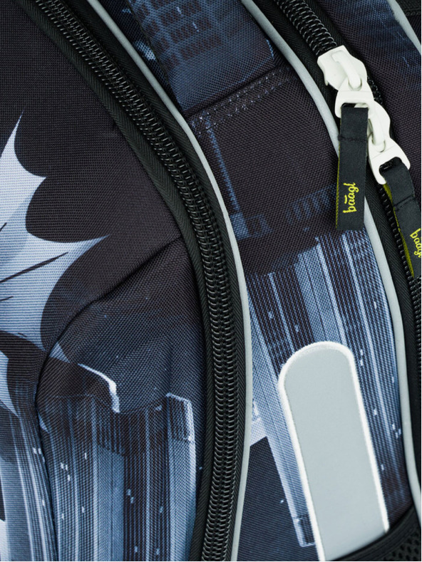 BAAGL  Čierna školská súprava - aktovka, peračník, taška Baagl Shelly Batman Dark City