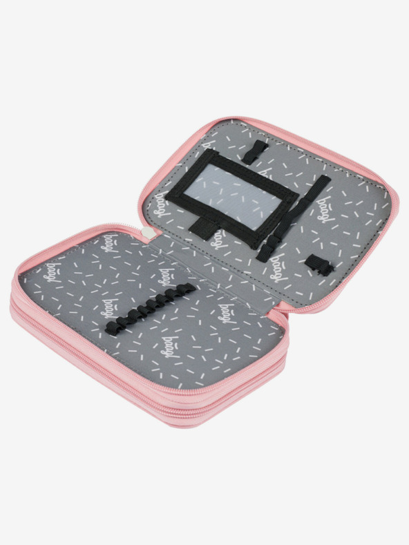 BAAGL  Biely školský set - aktovka, peračník, sáčok Baagl Shelly Mýval