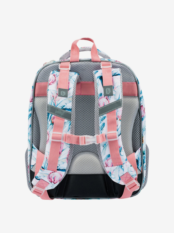 BAAGL  Biely školský set - aktovka, peračník, sáčok Baagl Shelly Mýval