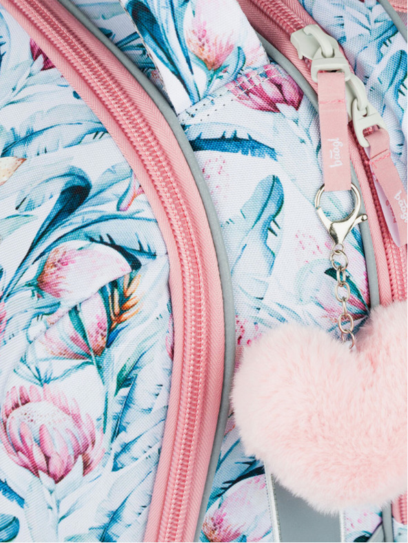 BAAGL  Biely školský set - aktovka, peračník, sáčok Baagl Shelly Mýval