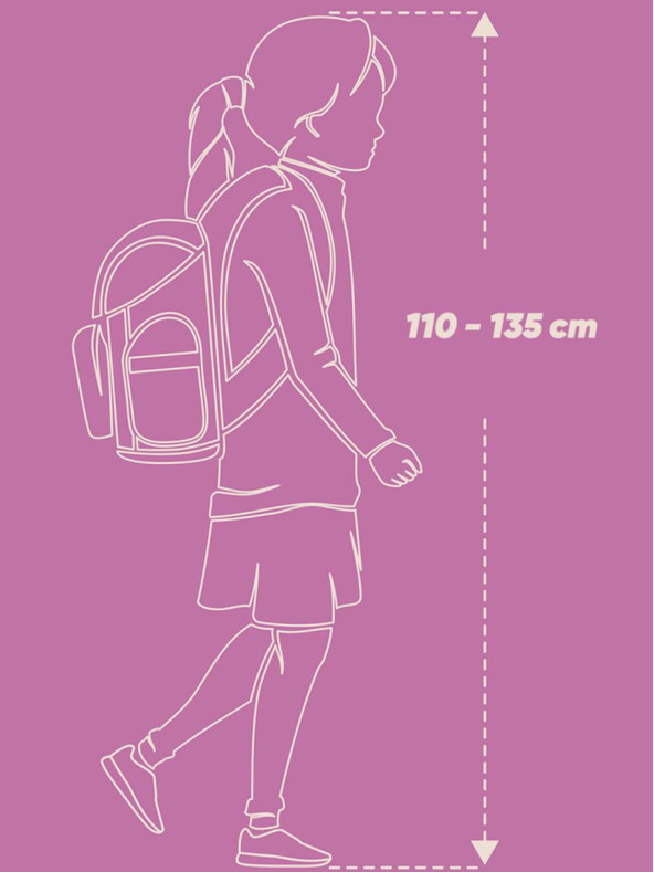 BAAGL  Biely školský set - aktovka, peračník, sáčok Baagl Shelly Mýval