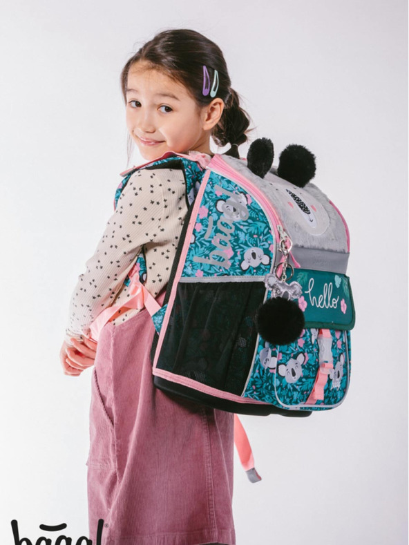 BAAGL  Zelený školský set Zippy - aktovka, peračník, sáčok Baagl Baby Koala