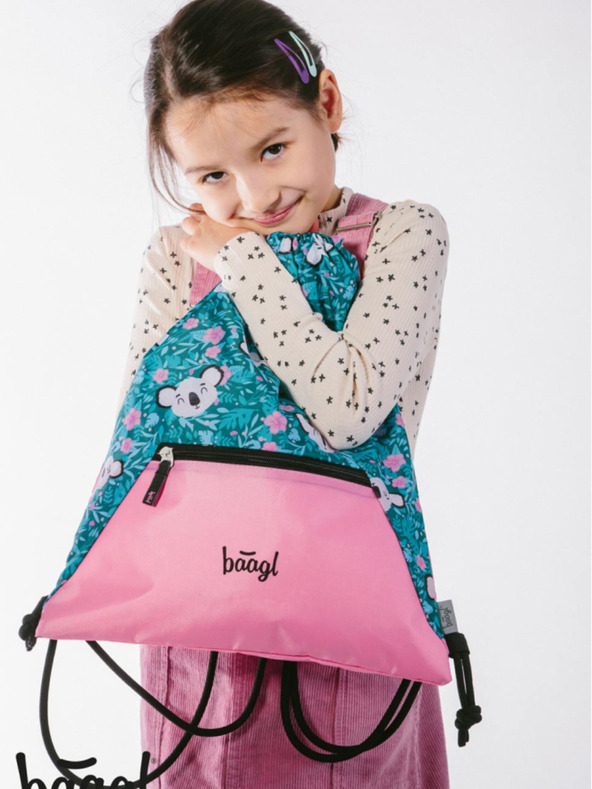 BAAGL  Zelený školský set Zippy - aktovka, peračník, sáčok Baagl Baby Koala