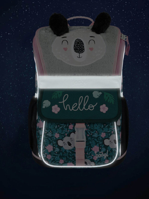 BAAGL  Zelený školský set Zippy - aktovka, peračník, sáčok Baagl Baby Koala