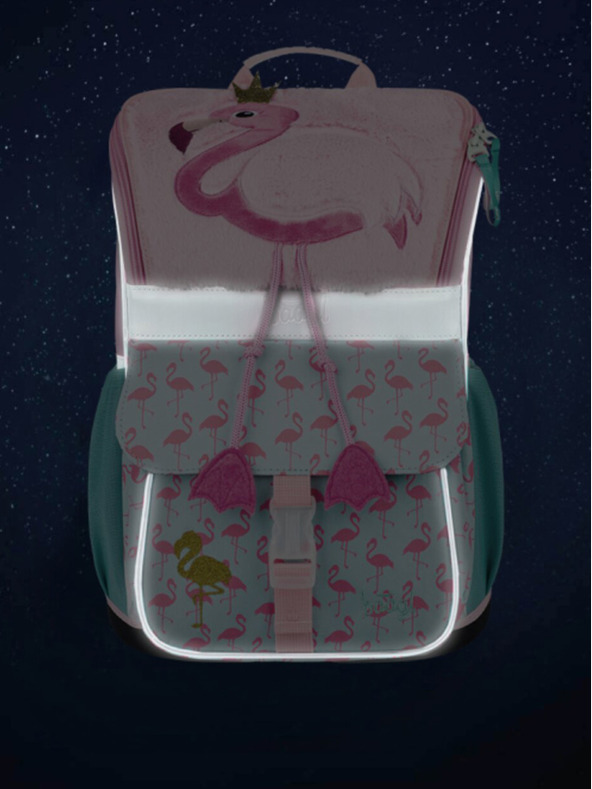 BAAGL  Ružový školský set Zippy - aktovka, peračník, taška Baagl Flamingo