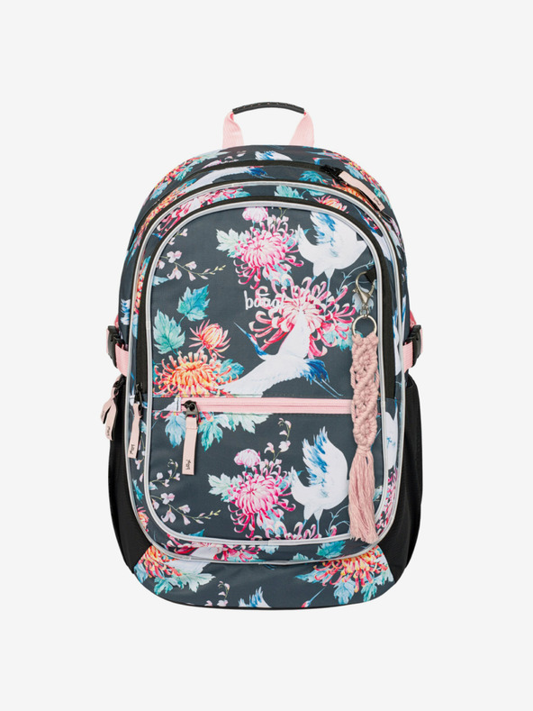 BAAGL  Zelená školská súprava - batoh, peračník, taška Baagl Core Birds