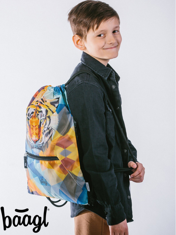 BAAGL  Oranžová taška s vreckom Baagl Tiger