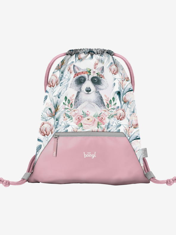 BAAGL  Biela taška s vreckom Baagl Mýval