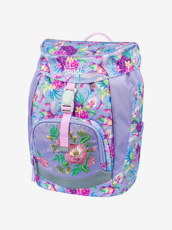 BAAGL  Fialový školský batoh Airy Baagl Kolibrík
