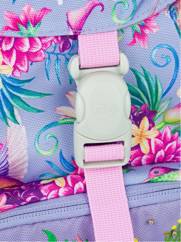 BAAGL  Fialový školský batoh Airy Baagl Kolibrík