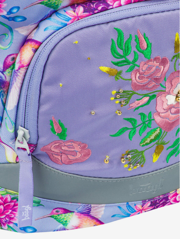 BAAGL  Fialový školský batoh Airy Baagl Kolibrík