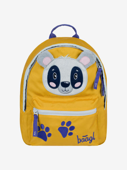 BAAGL  Žltý predškolský batoh Baagl Raccoon